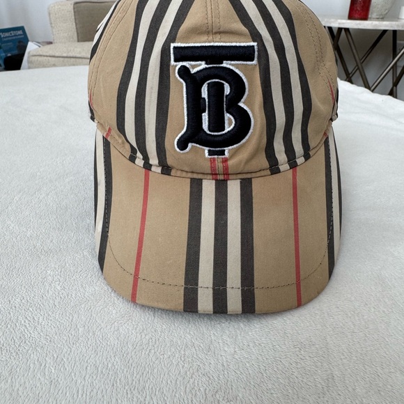 Burberry Tan Cap with Black and Red Accents main image 7